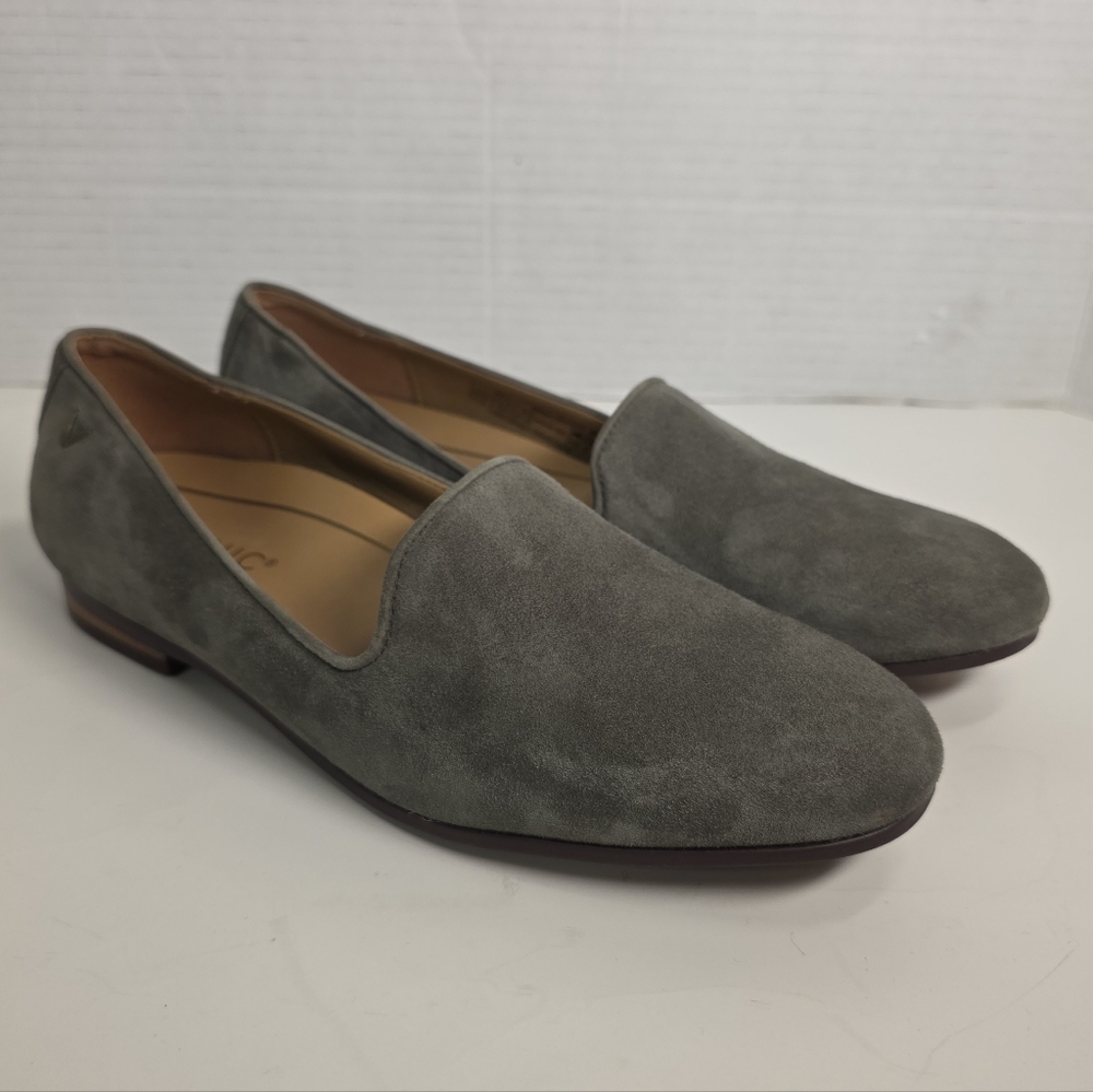 Vionic Willa Olive Green Suede Slip On Loafers 6.5